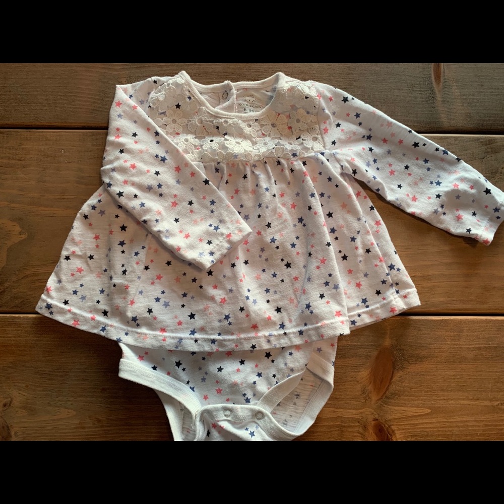 Koala Kids Stars & Crochet Bodysuit